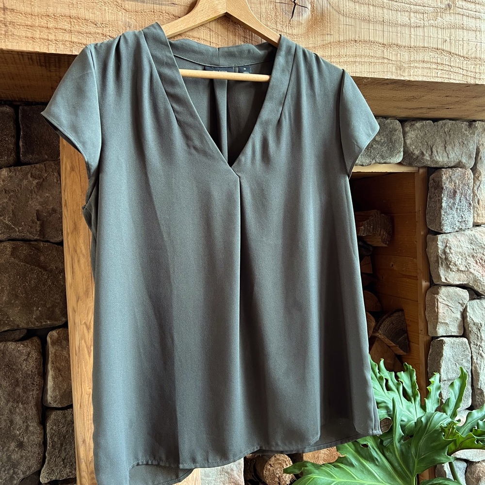 Halogen dark khaki blouse